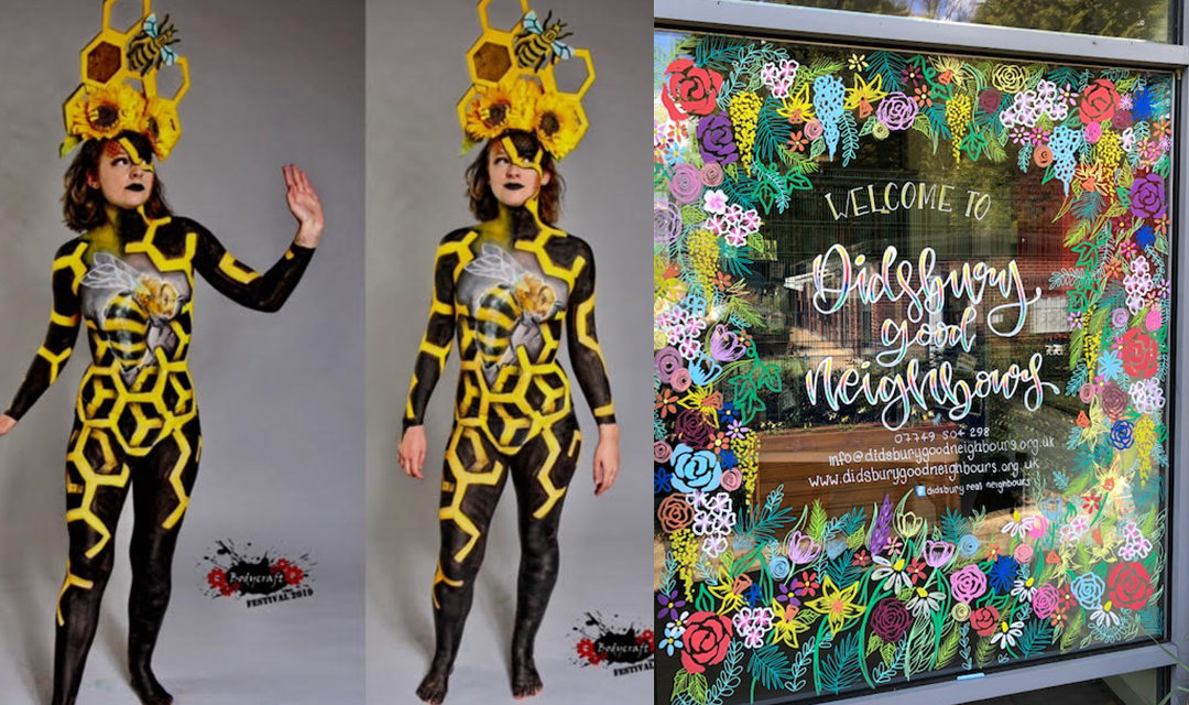 Local Artist Pays Tribute to Manchester by Transforming Herself with Body Art