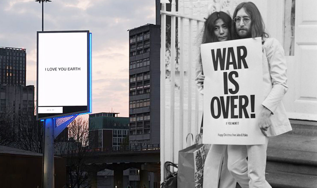 Yoko Ono pays homage to Earth Day by displaying her art around Manchester