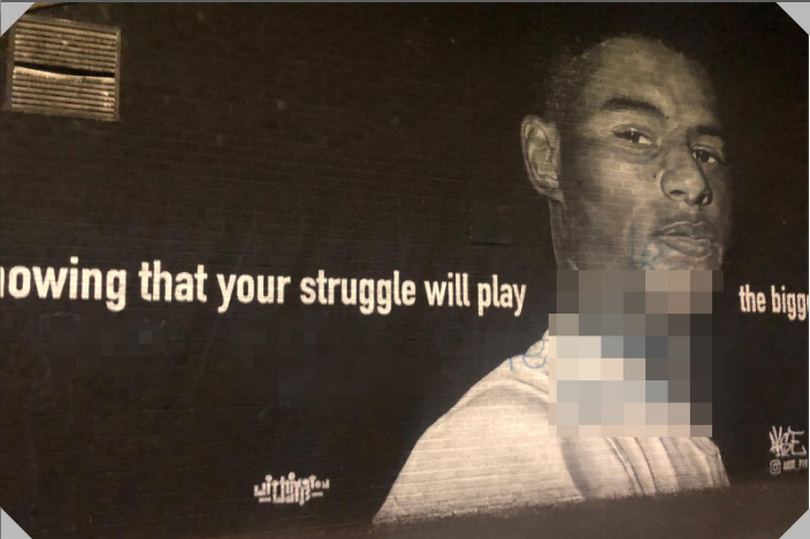 Marcus Rashford mural vandalised and onslaught of racist comments after England defeat